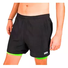 Short Deportivo Running Microfibra Con Bolsillos Elastico