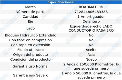 Amortiguador Conductor O Pasajero Del Platina 02-10 Foto 4