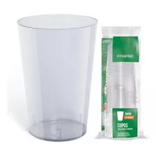 Copo Acrílico Resistente 300ml Cristal Transparente - 10 Un