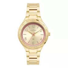 Relógio Feminino Condor Copc21aeat Dourado, Analogica, Com Correia De Aço Inoxidável Cor Dourado