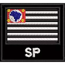 Patch Bordado Bandeira São Paulo Sp 4,5x5 Cm Cód.bne56