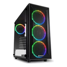 Gabinete Gamer Atx Sharkoon Tg4m Rgb 4 Fan Rejilla Vidrio