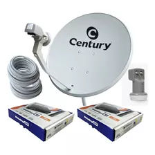 Kit Completo Antena Parabólica Ku Century 60cm Midiabox B5