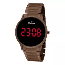 Relógio Champion Feminino Ref Ch40142r Digital Led Chocolate