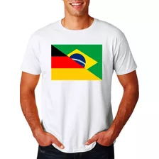 Camiseta Adulto Ou Infantil Bandeira Brasil Alemanha Futebol