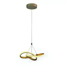 Luminária Pendente Led 25w Design Moderno 35cm Luz 3em1 Cor Dourado 110v/220v