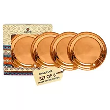 Conjunto Satvik De 6 Piezas De Platos De Cobre Puro Puj...