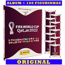 Kit Álbum Qatar + 20 Pacotes Figurinhas Copa 2022 (100 Fig.)