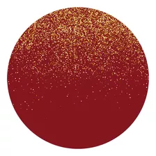 Painel Redondo Tecido Sublimado 3d Glitter Vermelho Frd-6335