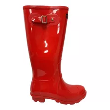 Bota De Lluvia Dama Larga Rojo 35 Al 40