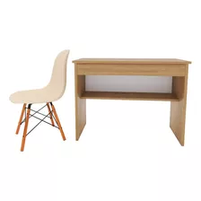 Mesinha Escrivaninha Branca + 1 Cadeira Eames Cores