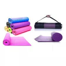 Colchoneta Yoga Mat Con Bolso-pilates Gimnasia Yogamat 4mm Color Rosado