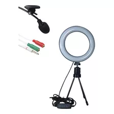 Kit Youtuber Ring Light 6 Polegadas 16cm Lapela Profissional