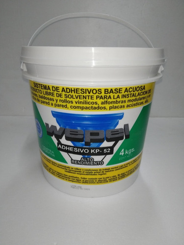 Adhesivo Base Acuosa Kp-52 4 Kg Wepel 