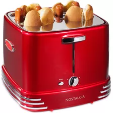 Máquina De Hot-dogs Nostalgia, Temperatura Ajustable, Rojo