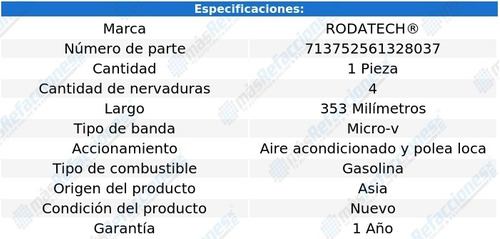 Banda Accesorios Micro-v A/a, P/loca Saab 9-2x H4 2.5l 05-06 Foto 2