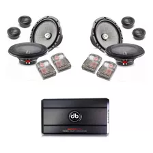 Kit Focal Amplificador Db Drive Spro1800.4+4 Set De Medios 