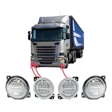 Kit Farol Auxiliar Milha Compatível Scania Serie 5 S5 Led