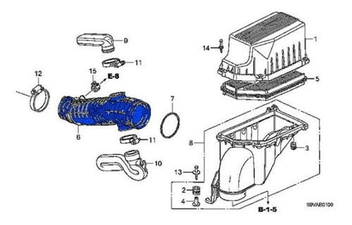 Ducto Purificador Filtro De Aire Honda Pilot 3.5 2003-2007 Foto 2