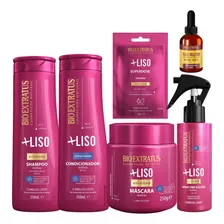 Kit Bio Extratus +liso Linha Inteira 5 Itens + Óleo Sillitan