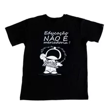 Camiseta Mafalda + Quadro Decorativo Educação 