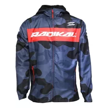 Campera Rompeviento Radikal Moto Combat Camuflado Casual