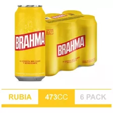 Cerveza Brahma Chopp Lata 473ml X6 Unidades