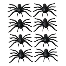 Kit 8 Aranhas Enfeite P/ Decoração Festa De Halloween Terror