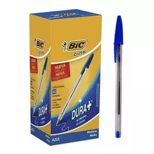 Bolígrafo Bic Cristal Punta Media. 50 Unidades Azul Color Del Exterior Transparente