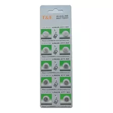 Blister 10 Pilas Boton Lr626 Ag4 377a 1,5 Baterias Alcalinas