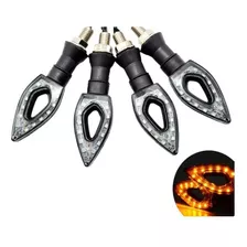 Juego X4 Faros Led Moto Ambar Universal 12v 5w Guiño