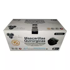 3 Cajas De Mascarillas Quirúrgicas Certificadas Negras