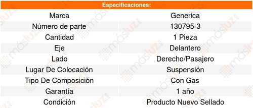 Amortiguador Gas Delantero Chevrolet Equinox 05_09 Generica Foto 5