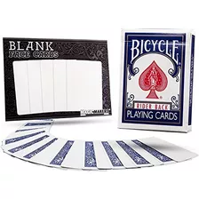 Baraja De Cartas En Blanco Para Bicicleta, Dorso Azul