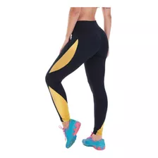 Calça Legging Fitness Poliamida Detalhe Em Recorte Miabr