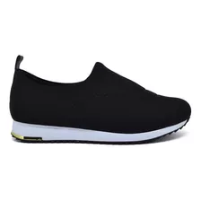 Tênis Feminino Casual Neoprene Usaflex V9103 Preto