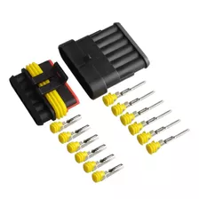 Conector Automotivo 6 Vias Impermeável Selado 5 Pçs