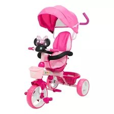 Triciclo Infantil De Lujo Con Luces, Sonido Y Ruedas De Goma Color Minnie