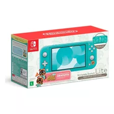 Console Nintendo Switch Lite Animal Crossing: New Horizons - Turquesa Cor Azul-celeste