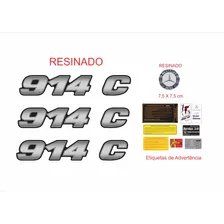 Kit Adesivo Emblema Resinado Mercedes Benz 914c 914