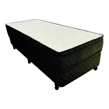 Sommier Americana Aruma Espuma Mora 1 1/2 Plaza De 190cmx100cm Beige Y Negro