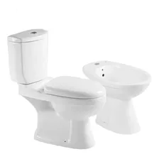 Juego Sanitarios Prusia Inodoro Tapa Suave Deposito Bidet 