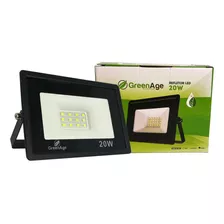 Refletor De Led Smd Holofote 20w Bivolt Luz Verde Ip66 - Green Age