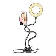 Ring Light + Suporte Celular Selfi Luminaria Abajur Youtuber