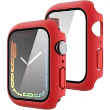 Carcasa Para Apple Watch Serie 7 Con Vidrio Templado Premium