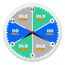 Relógio De Parede Mudança De Decúbito Para Acamados - 24cm