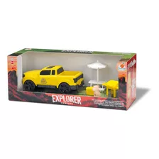 Brinquedo Carro Pick-up Explorer Camping Orange Toys