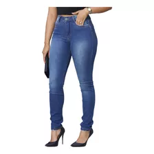 Calça Jeans Skinny Feminina Confortável Cintura Média