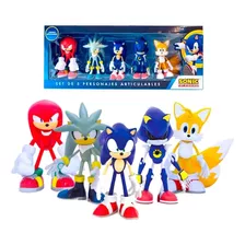 Set De Muñecos Sonic Y Sus Amigos Articulables M5 Amarillo