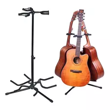 Pie Soporte De Guitarra Bajo Plegable Triple Super Reforzado